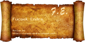 Fucsek Endre névjegykártya
